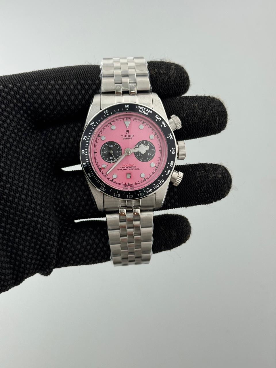 Tudor Black Bay Chronograph ⌚ Men’s Quartz Stainless Steel Watch (Jubilee Strap)