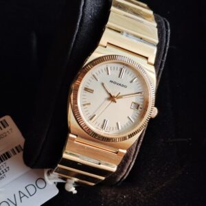 Movado Classic Gold Dial Men’s Watch – Premium Quality Stainless Steel Luxury Watch 38 Mm