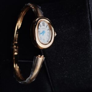 Cartier Elegant Gold Bracelet Watch for Women – Semi Premium Quality Luxury Bangle Style Watch